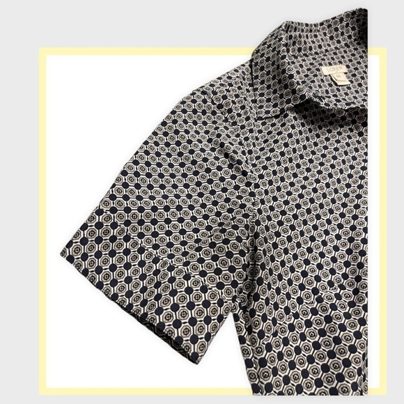 J CREW Collared Print Pattern Sack Dress Size 00 - Picture 4 of 6